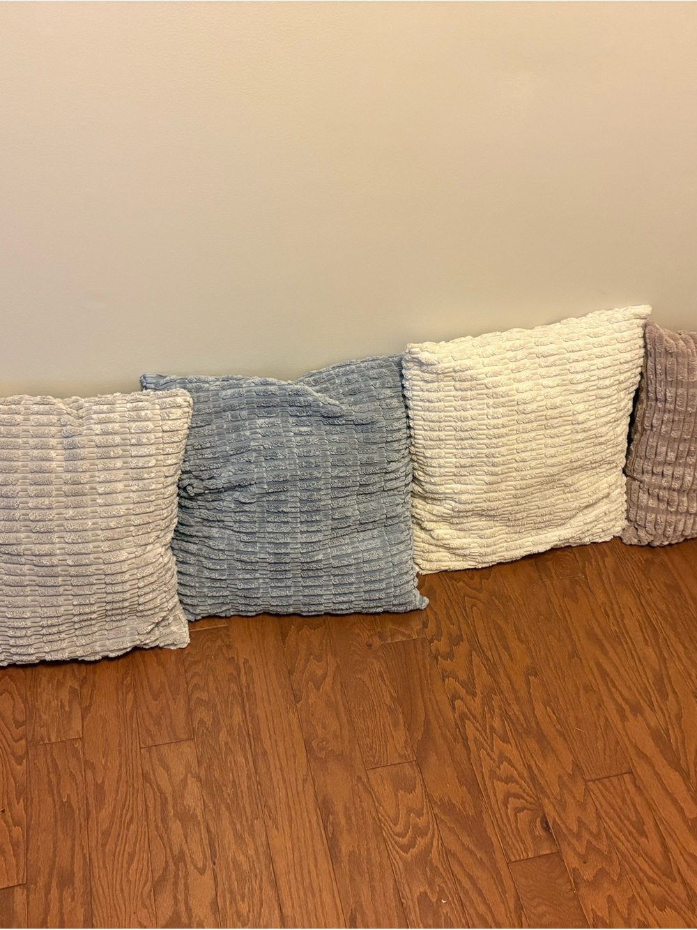 Neutral Plush Textured Throw Pillows